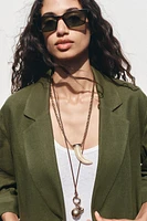 LINEN BLEND DOUBLE BREASTED BLAZER