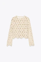 VESTE MACRAMÉ SEQUINS