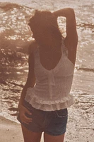 TOP DENTELLE VOLANTS