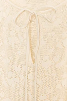 POINTELLE KNIT RUFFLE DRESS