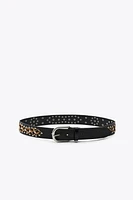 ANIMAL PRINT LEATHER BELT