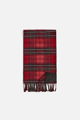 PLAID COMBINATION SCARF