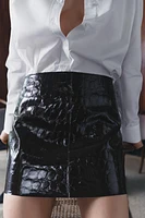 100% LEATHER SKIRT ZW COLLECTION LIMITED EDITION