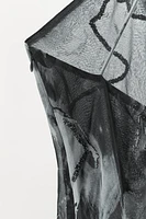 BEADED TIE-DYE HALTER DRESS