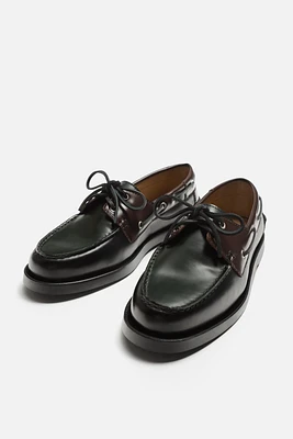 LEATHER BOAT SHOES