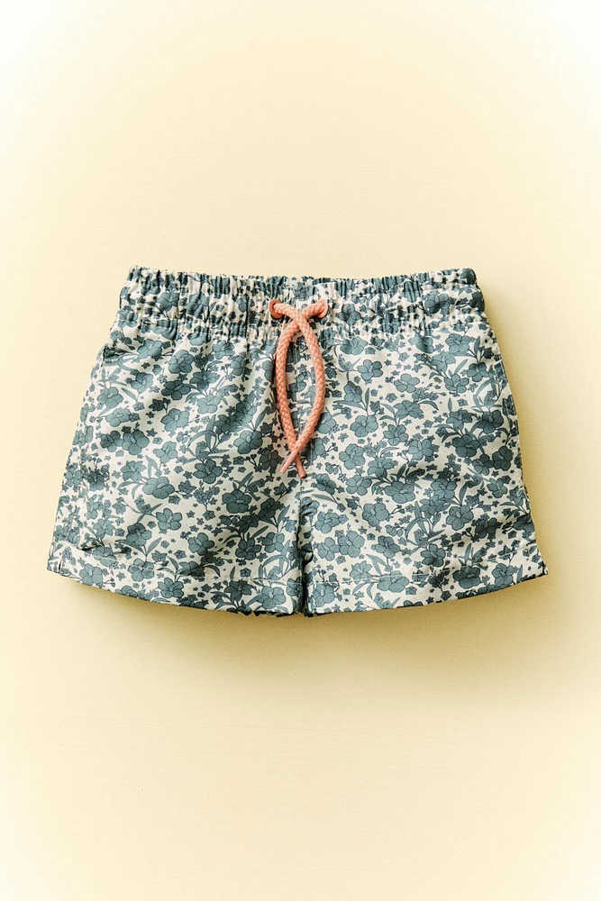 MAILLOT DE BAIN PLAGE ENFANT FLEURS TROPICALES