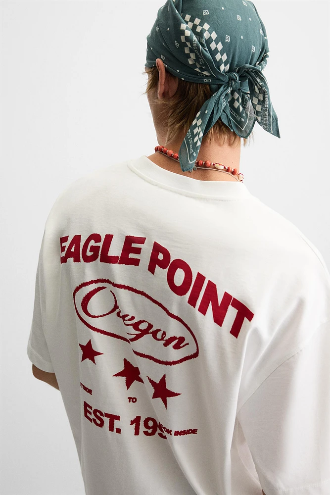 T-SHIRT IMPRIMÉ DÉLAVÉ
