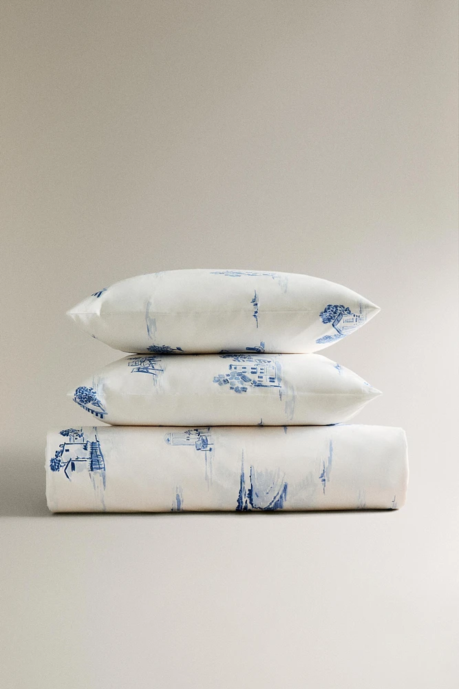 HOUSSE DE COUETTE TOILE JOUY