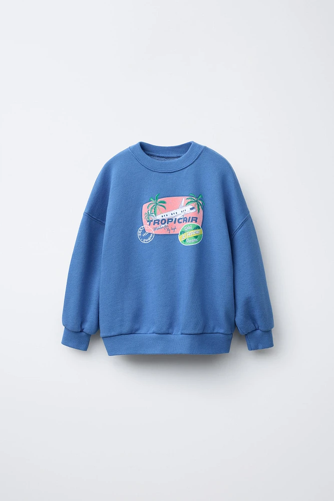 PATCH PRINT SWEATSHIRT