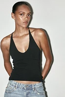 HALTER TOP WITH BACK STRAP