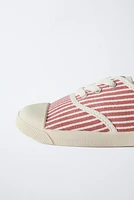 STRIPED COTTON SNEAKERS