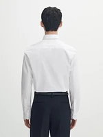 Chemise slim en popeline 100 % coton