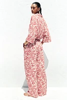 PANTALON LARGE RUSTIQUE IMPRIMÉ