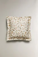 TAIE D’OREILLER SATIN IMPRIMÉ FLEUR