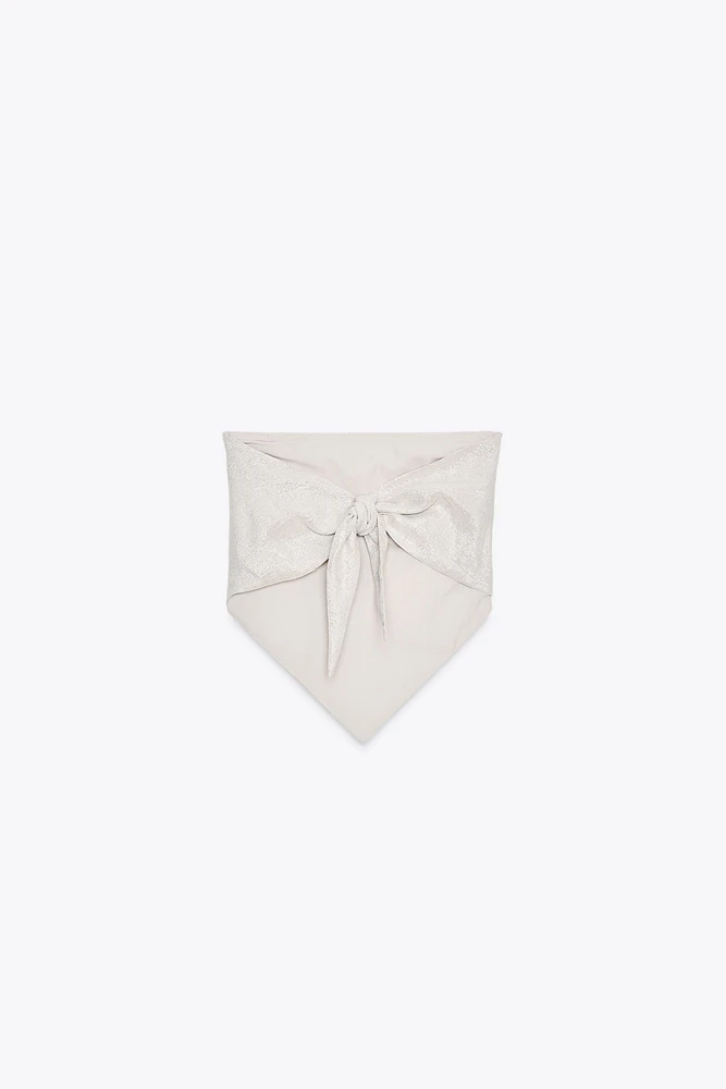 TOP FOULARD FIL MÉTALLISÉ