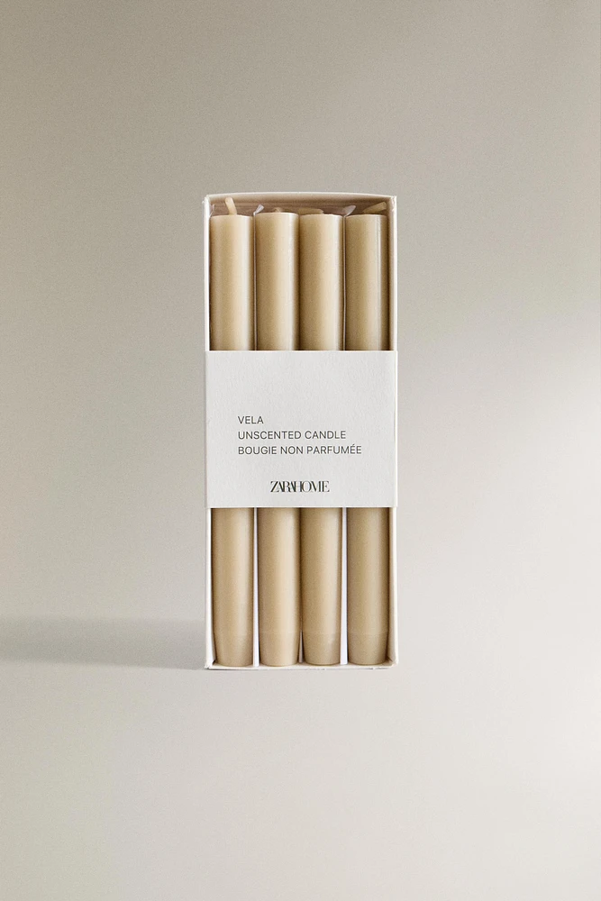 SET OF DECORATIVE CYLINDRICAL LONG TAPER CANDLES (SET