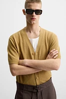 CARDIGAN MANCHES COURTES