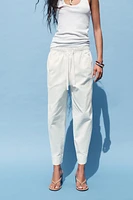 PANTALON EN COTON À TAILLE ÉLASTIQUE