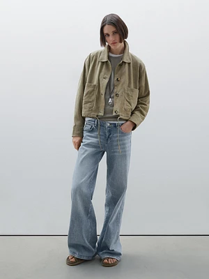Jean flare taille basse vintage