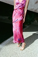 PRINTED MIDI DRESS
