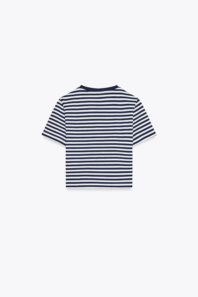 CROPPED STRETCH T-SHIRT