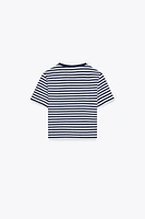 CROPPED STRETCH T-SHIRT