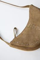 STUDDED SUEDE BAG