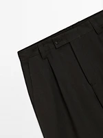 Pantalon à pince en serge 100 % lin - Limited Edition