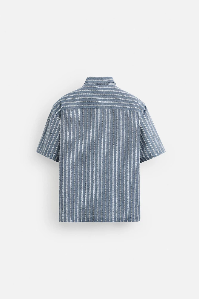 CHEMISE JACQUARD RAYURES