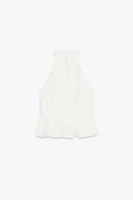 TOP HALTER PLISSÉ
