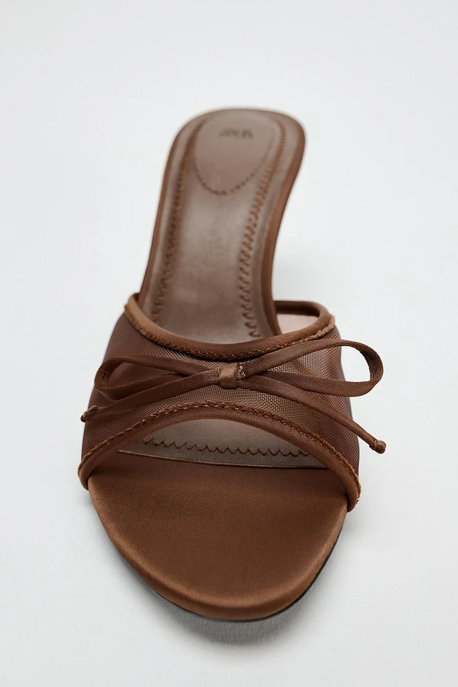MESH BOW SANDALS
