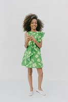 ROBE IMPRIMÉE FLEURS VOLANTS
