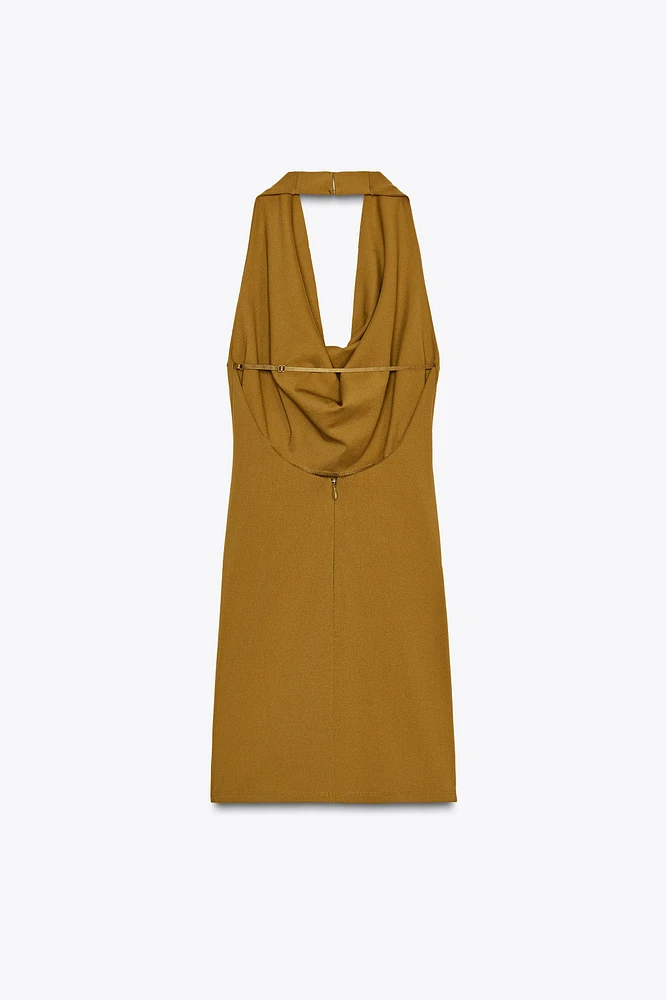 ROBE HALTER DRAPÉE