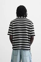 STRIPED KNIT POLO SHIRT