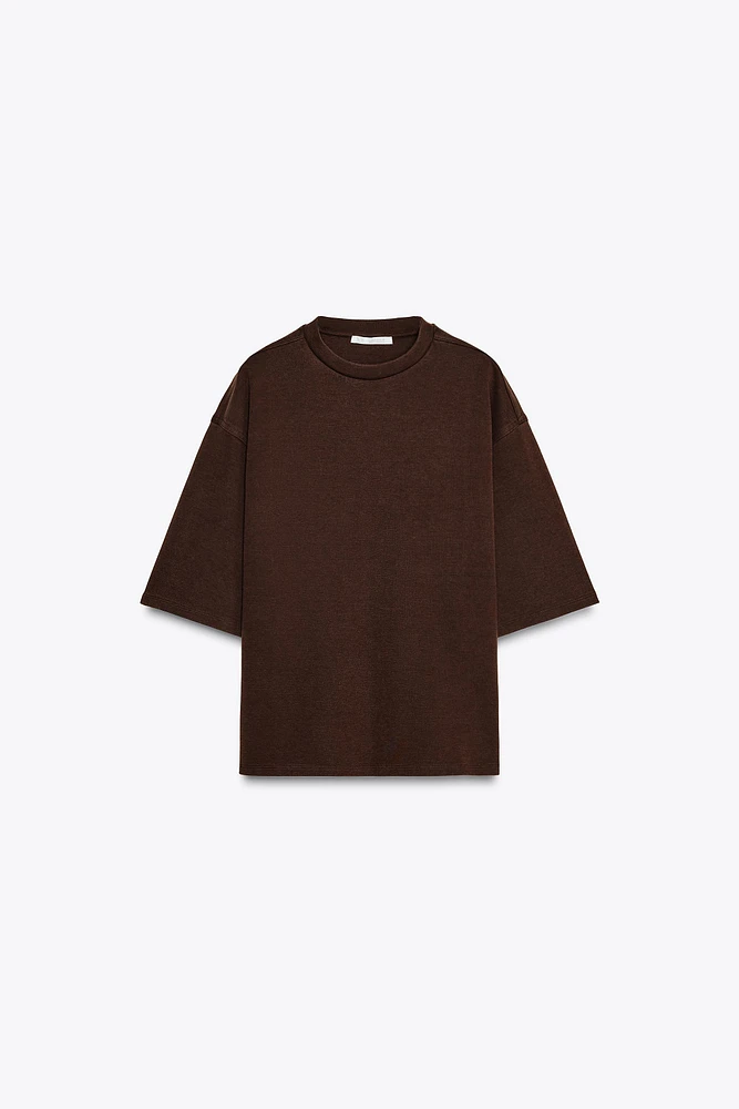 T-SHIRT INTERLOCK EFFET DÉLAVÉ