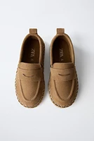 LEATHER JUTE LOAFERS