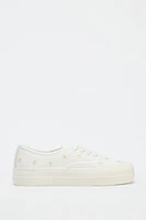 FLORAL EMBROIDERED SNEAKERS