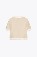 SHORT SLEEVE BLAZER WITH LINEN