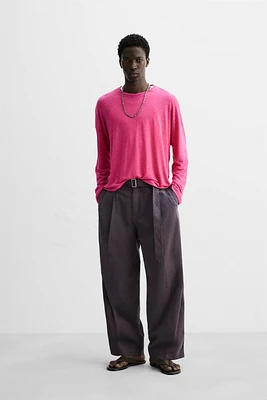 VISCOSE LINEN T-SHIRT