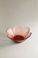 BOL VERRE RECYCLABLE RELIEF FLEUR