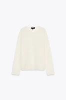 LINEN BLEND KNIT SWEATER
