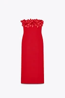 ROBE MIDI FLEURS EN MAILLE