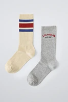 TWO-PACK OF LONG SPORTY SOCKS