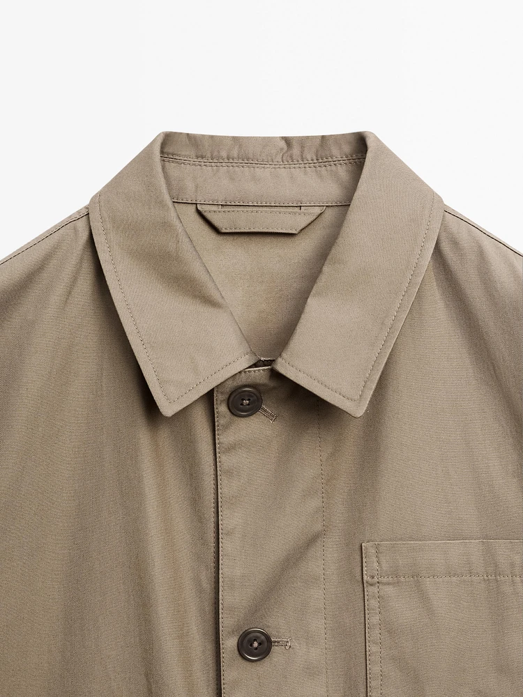 100% cotton jacket with pockets