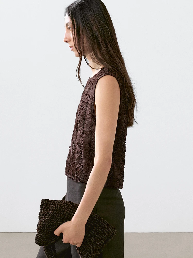 Top crochet ajouré
