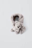 FAUX FUR BEAR SCARF