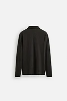 LINEN BLEND REGULAR FIT POLO SHIRT