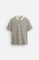 STRIPED PIQUÉ POLO SHIRT