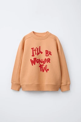 TEXT PRINT SWEATSHIRT