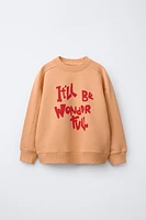 TEXT PRINT SWEATSHIRT